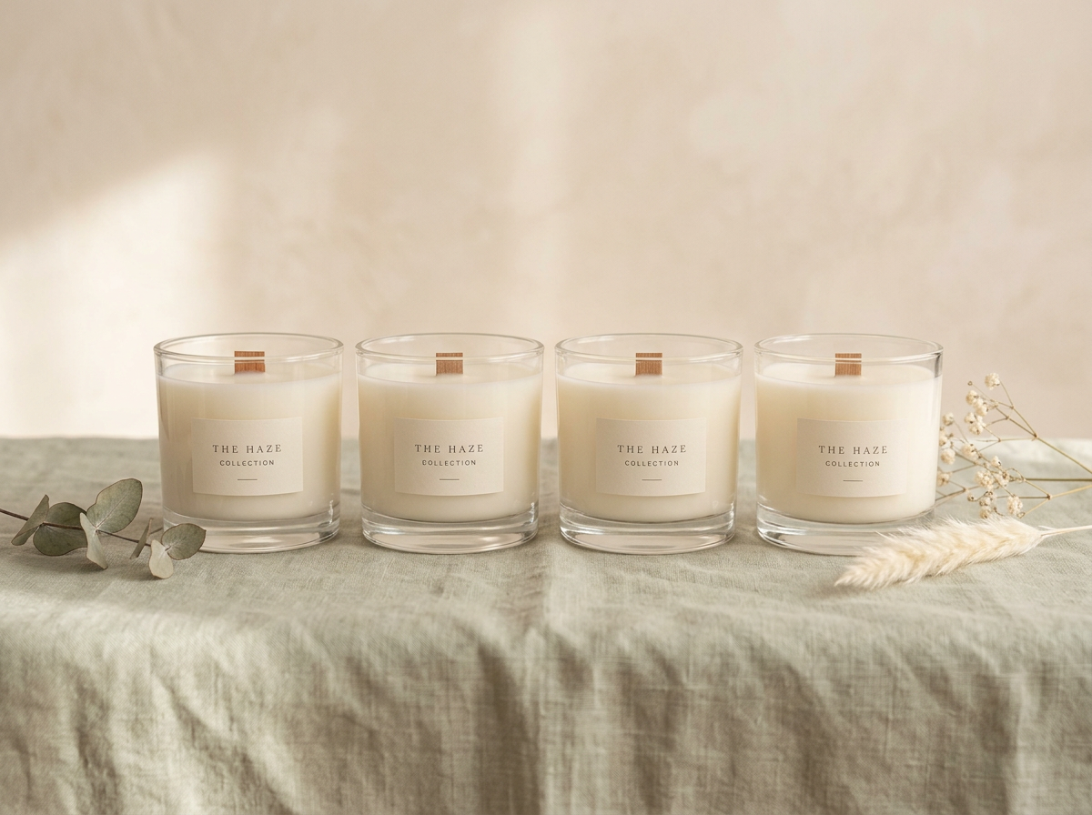 Four 4 oz travel candles